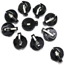 E-outstanding 10 PCS Black CR2032 2025 2016 Coin Cell Button Battery Socket Holder for 3V Button Battery