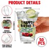 50 PCS Driver License Birthday Plastic Cups,12 OZ Clear Disposable