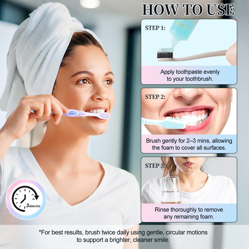 2PCS Niacinamide Whitening Toothpaste:Radiant Whiten Toothpaste Contains niacinamide Essence, which