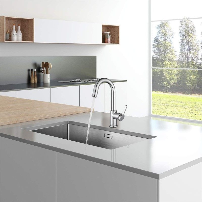 AguaStella AS1010CH Chrome Bar Faucet or Prep Kitchen Sink Faucet