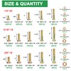 FOLIV 566Pcs Heavy Duty Bolts and Nuts Assortment Kit, Grade