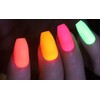 Flourescent Neon Matte Ballerina Press On Nails - 24 Pieces