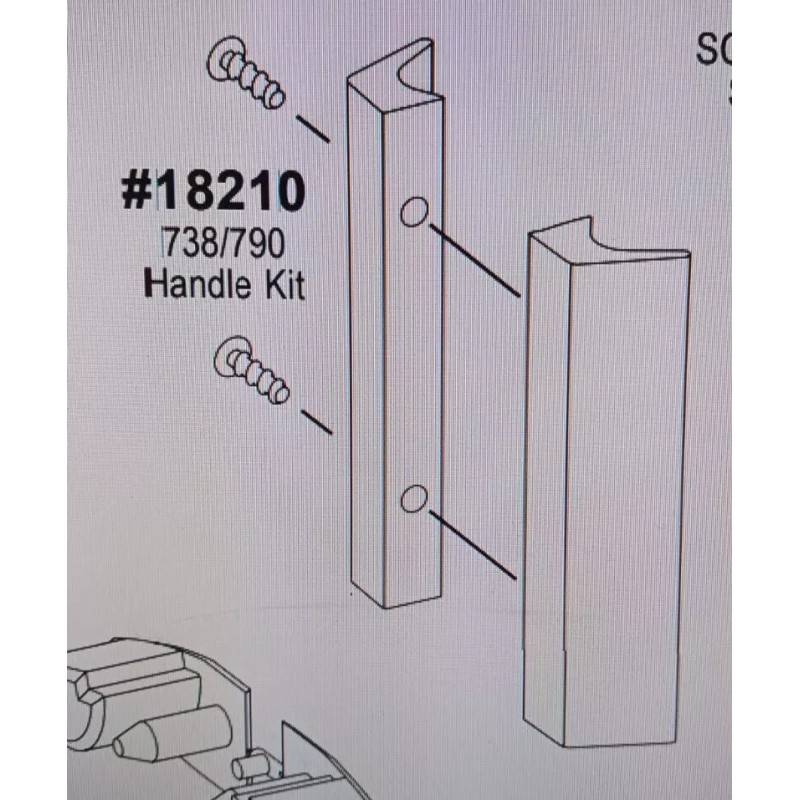 Alumax HDWE 738/790 Shower Door Handle Kit, Brushed Nickel G03710369