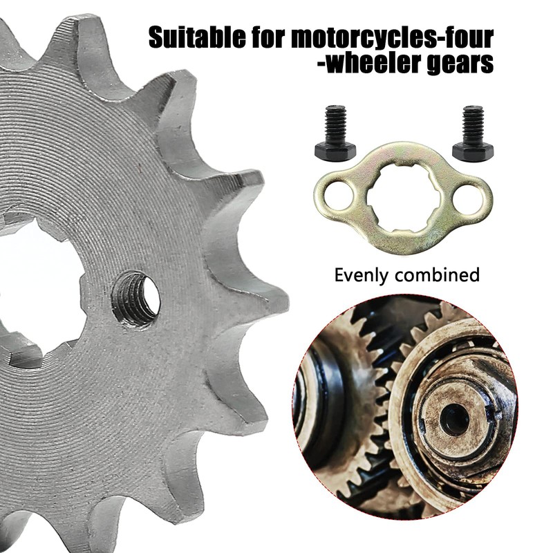 Saihisday 428 Chain Sprocket 14T 17mm Front Engine Sprocket Compatible
