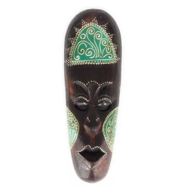 Tikimaster Tribal Tiki Mask 12 in Green - Tattoo Primitive Art | #wib370330g