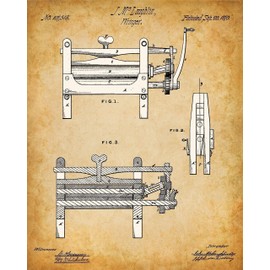 Original Laundry Room Patent Prints - Set of Four Photos (8x10) Unframed - Makes a Great Gift Under $20 for Laundry Room Decor