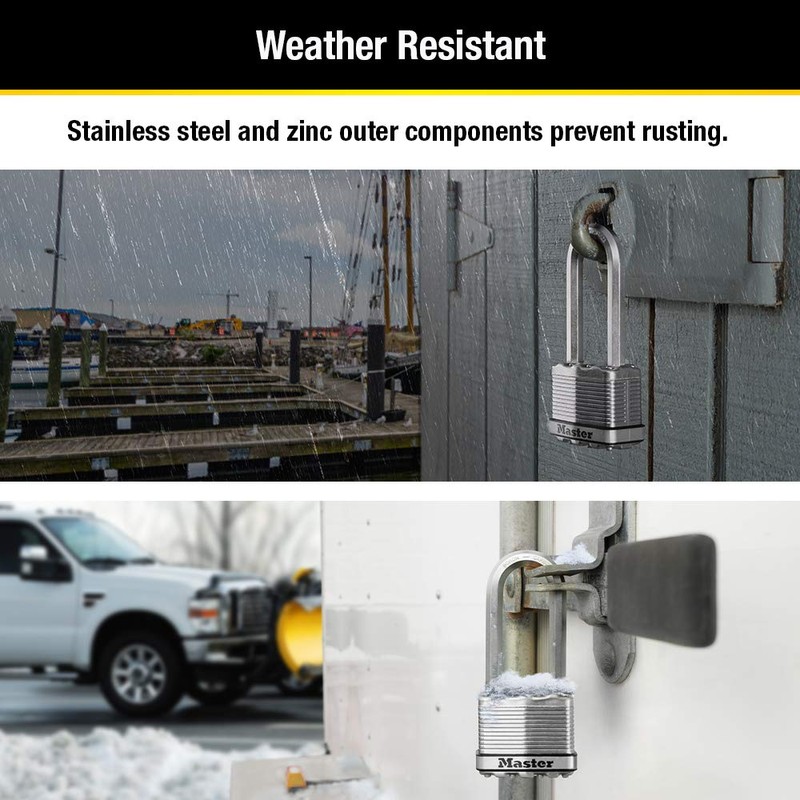 Master Lock M5XQLJ Magnum Heavy Duty Outdoor Padlock with Key,