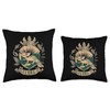 Crown gecko royal emblem, lizard, reptile, terrarium Throw Pillow