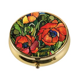 Goebel Oriental Poppy Louis Comfort Tiffany Pill Box Pill Box Novelty 2020 Pill Box