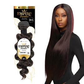 Sensationnel Empire bundles- loose deep 10a tangle shed free human hair for weaving and sew in styles - 1 pack (12 inch, NATURAL)