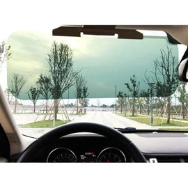Sun Visor Extender for Car,2 in 1 Anti Glare HD Car Sun Visor Day Night Driving Sun Blocker Adjustable Car Sunshade Night Vision Extender for Vehicle for Safe Driving UV Filtering