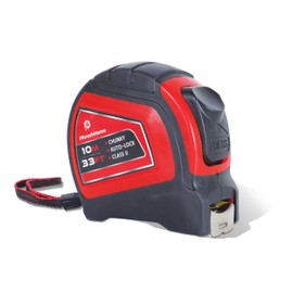 Tape Measure 10m 33ft, Retractable Measuring Tape, Auto-Lock, Extra Wide 25mm with Metal Belt Clip