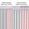 Twidec/20Pcs 4.8mm and 6.3mm Female Spade Crimp Terminal with Insulating