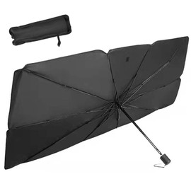 Sonnenschutz Auto Frontscheibe, Auto Sonnenschutz Frontscheibe, Sonnenschirm Auto mit Verstellbarer Stange, UV-Schutz Sonnenschirm Wärmeisolierter für die meisten Autos SUVs (140 x 78 cm)