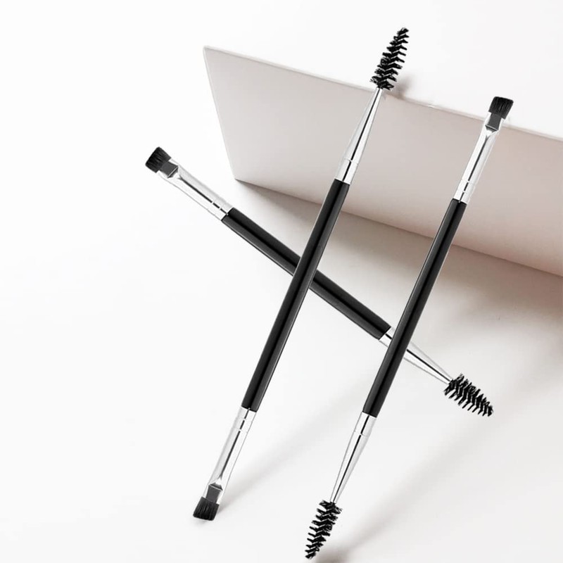 WanFengXue 5 Pieces Duo Eyebrow Brush 2 in 1Angled Eye
