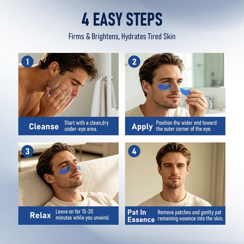OROS Eye Patches for Men, Hyaluronic Acid & Peptide Complex