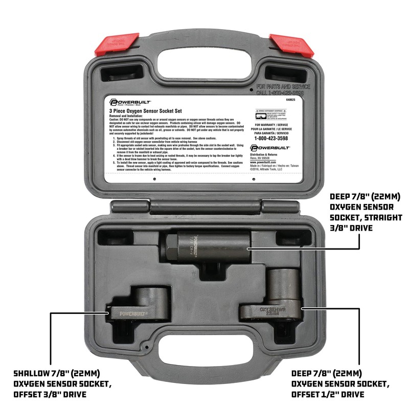 Powerbuilt 3 Piece Oxygen Sensor Set, Oil Pressure Sending Unit