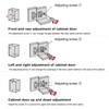 Pack of 2 90 Degree Soft Close Hinges for Cabinet