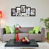 Adeco Decorative Black and White Wood ''Family'' Wall Hanging Picture