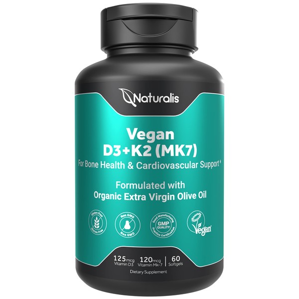 Naturalis Naturalis Vegan Vitamin D3 + K2 from Algae |