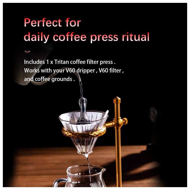 Coffee Filter Press Tool for V60 Cone Dripper Gray