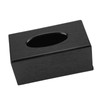 Akozon Bamboo Wood Rectangular Tissue Box - Matte Black (Black)