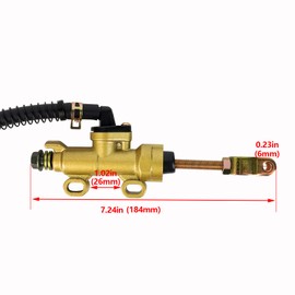 Road Passion Rear Brake Master Cylinder Replacement for Xmachine 125/ Yamaha Raptor 660 660R 2001-2005/ Yamaha RD400 1977