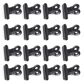 Bulldog Clips, Multi-function Metal Clips, 22 mm, Letter Clips, Metal, File Paper Money Clips, Stainless Steel Binder Clips for Photos (Black, 100 Pieces)