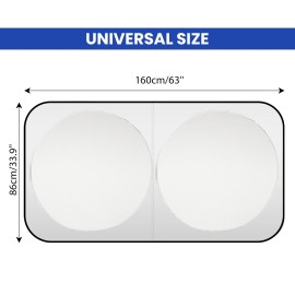 Xukey Foldable Extra Large Car Sun Shade Windshield Visor UV Block Cover Van Truck！