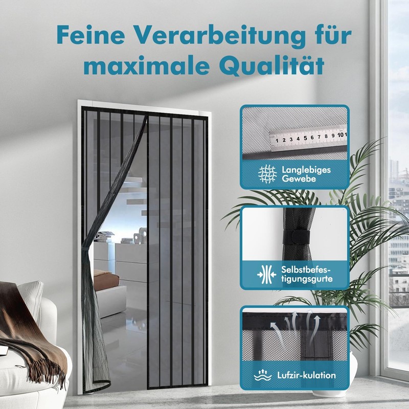 Sekey Magnet Fly Screen Door Curtain for Wood, Iron, Aluminium