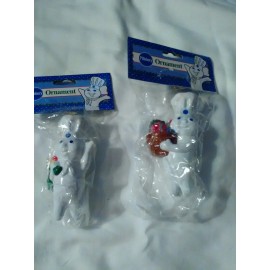 Kurt Adler Pillsbury blowmold ornament-set of 2-New-