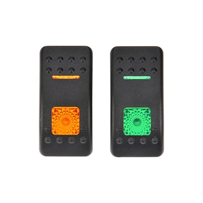 Dorman 84946 Electrical Switch Rocker Covers Amber Green, 2 Pack