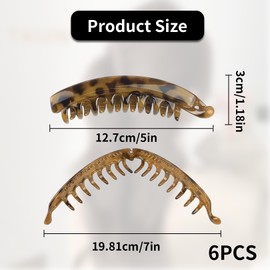 Pack of 6 Banana Clip Thick Hair, Banana Hair Clip, Vintage Fishtail Banana Clip Hair Thin, Banana Hair Clips, Women's Hair Clips, Women's Hair Clips, Updo Hairstyles, Banana Clip Women