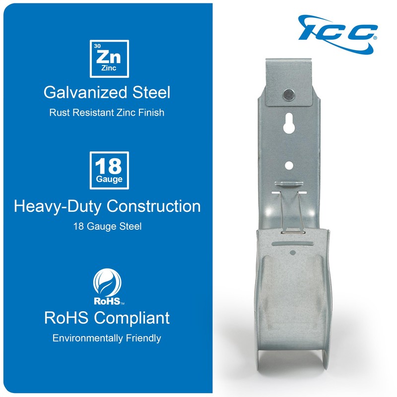 ICC Ceiling Mount J Hook 4” with Retainer Clip -