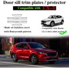 Steel Chrome Door Sill Protector for Mazda CX-5 2013-2025, Honeycomb-Pattern