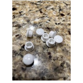 Widget 3/8 Inch White New Plastic Hole Covers 8 Pack