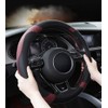 Universal Car Steering Wheel Cover, Heavy-Duty, Leather, 37-38 cm /