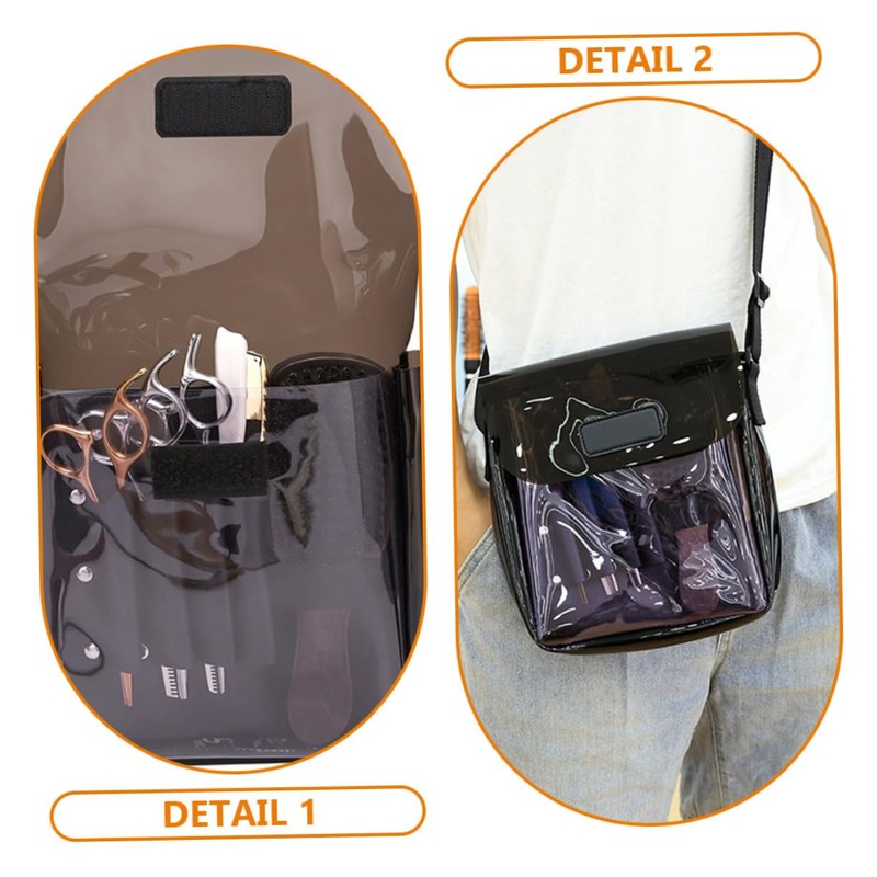 Baluue Hairdresser Bag Portable Transparent Tool Organizer for Hair Styling