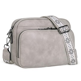 POIUGOYA Crossbody Purses for Women Trendy,Vegan Leather Medium Crossbody Bag,Women's Crossbody Travel Purse Built in Wallet