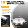 19" Pressure Washer Surface Cleaner with 4 Wheels - Stainless