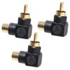 KAUMO RCA Plug Right Angle 90 Degree 90° 90° Gold
