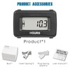 Runleader Digital Hour Meter for Maintenance,AC/DC 5V to 277V for
