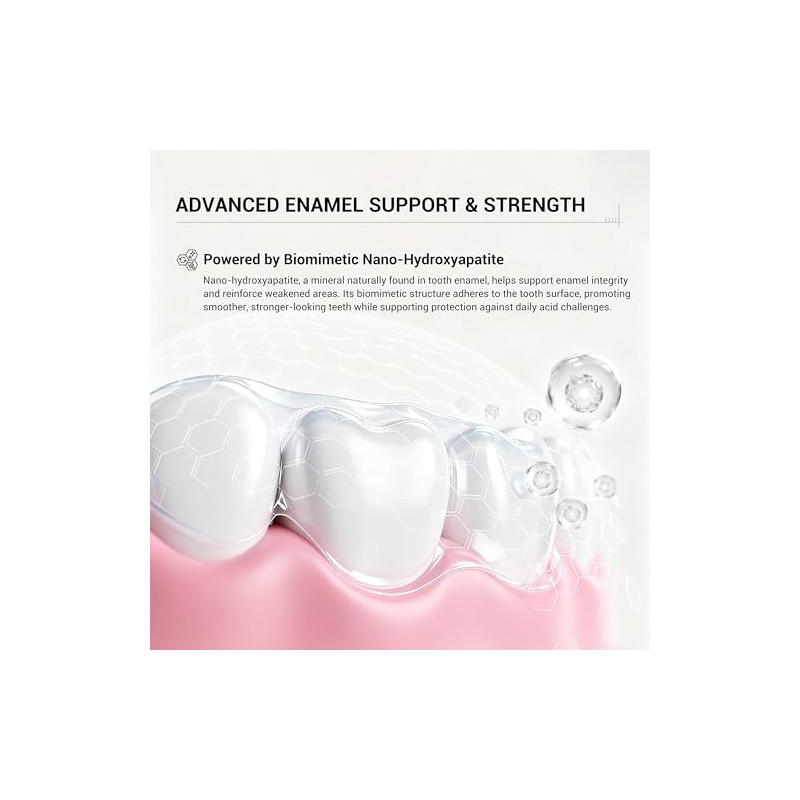 Hydroxyapatite Toothpaste for Advanced Enamel Protection, Gentle and Effective Formula,