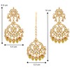 Aheli Exquisite Design Faux Kundan Chandbali Earrings Maang Tikka Set