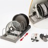 Expandable Pot and Pan Organizer for Kitchen Cabinets – Adjustable