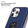 Flat Ring Dual Layer Armor Hybrid Stand Case with Metal