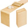 Pesonlook 15 Pack Satin Table Runners Champagne 12 x 108