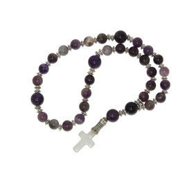 W18 Anglican Prayer Beads, Anglican Rosary, Anglican Chaplet, 10mm Amethyst Gemstone Beads Handmade Design by Jeannieparnell