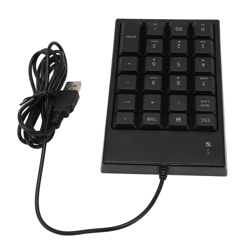 Wired Number Pad 23 Keys 5.9ft Cable USB Plug and