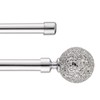BOOM JOG Glass Mosaic Ball Finials Curtain Rod，3/4” Adjustable Curtain